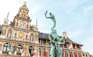 Antwerp town hall and square, Belgium